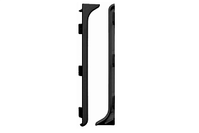 Заглушка левая Русский профиль ПВХ для алюминиевого плинтуса 80 мм, черный